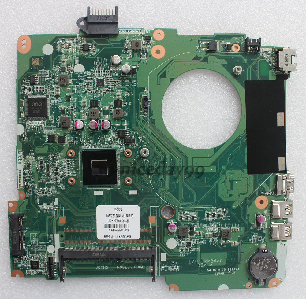 HP 15-F Intel N2840 Laptop Motherboard DAU88MMB6A0 REV:A 732080-